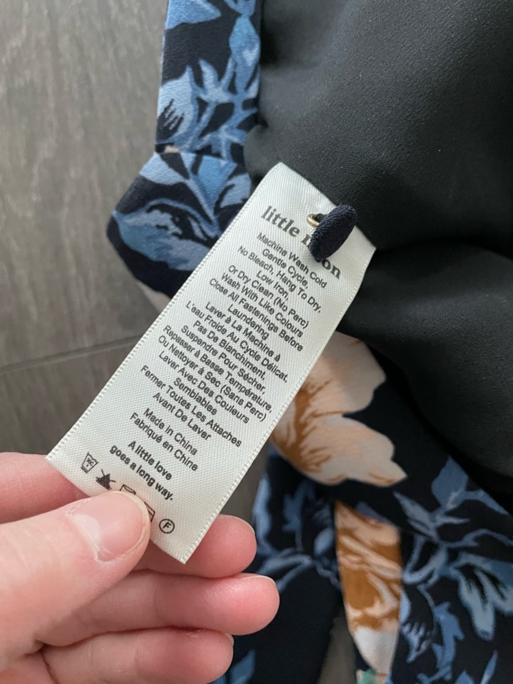 Floral V-Neck Navy Jumpsuit with Belt Aritzia Little Moon 00 XS jumper romper - Picture 5 of 7